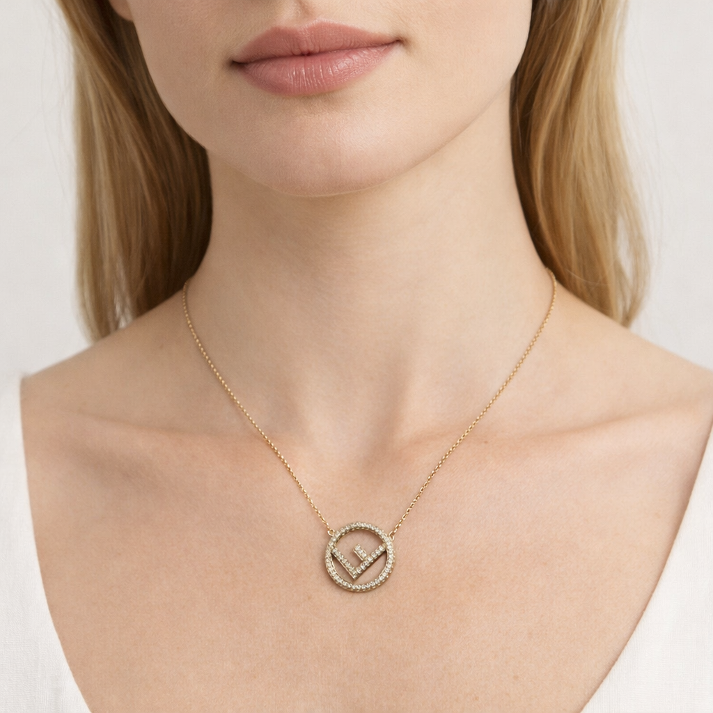 COLLAR F GOLD ZIRCONIAS