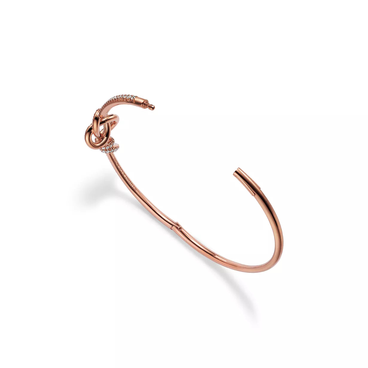 PULSERA KNOT ONE ROSEGOLD CON ZIRCONIA