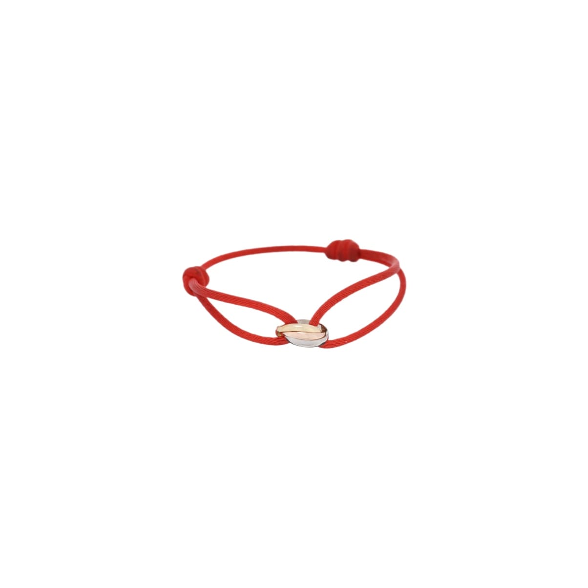 PULSERA DE TELA TRES AROS RED