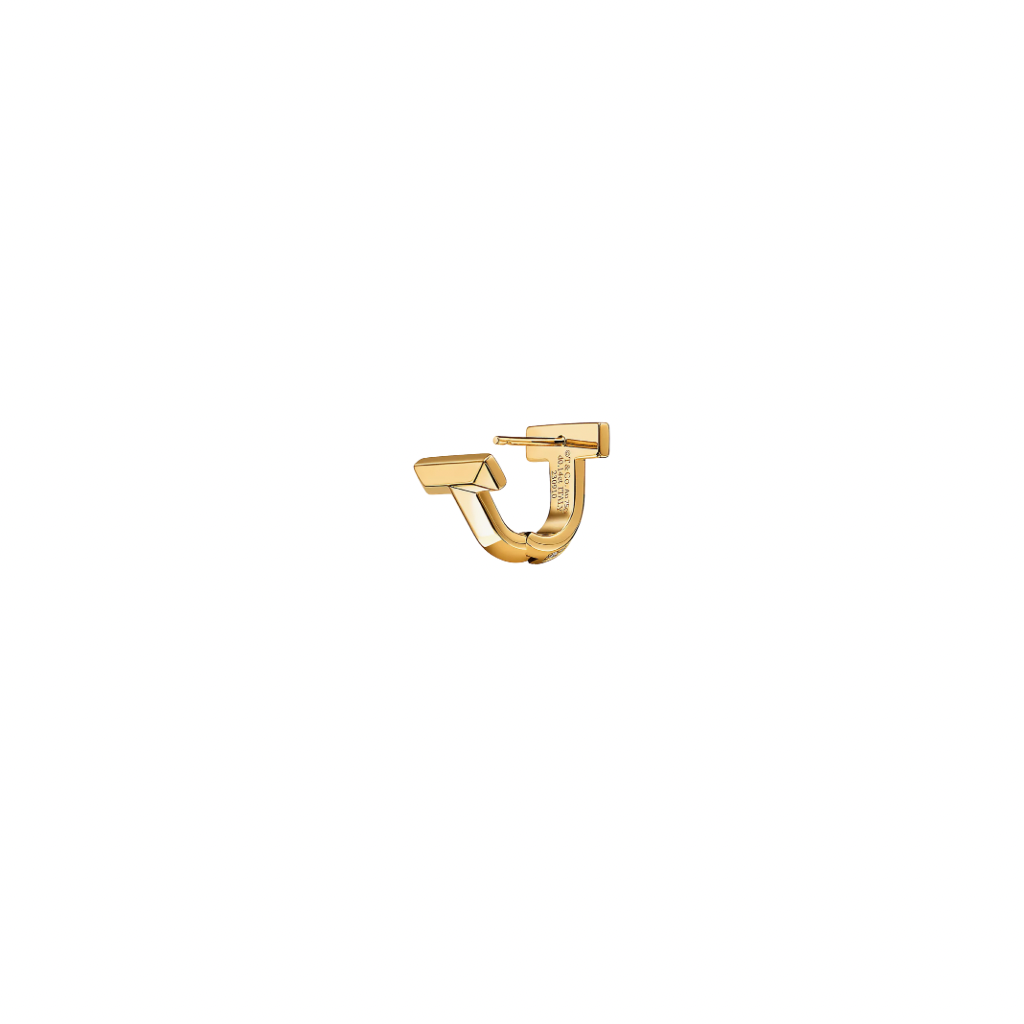 ARETES T GOLD CON ZIRCONIA