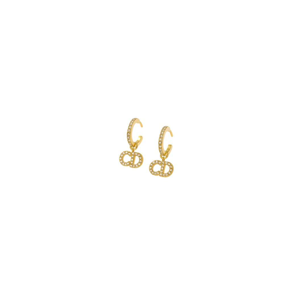 ARRACADAS CD LOGO CON ZIRCONIAS