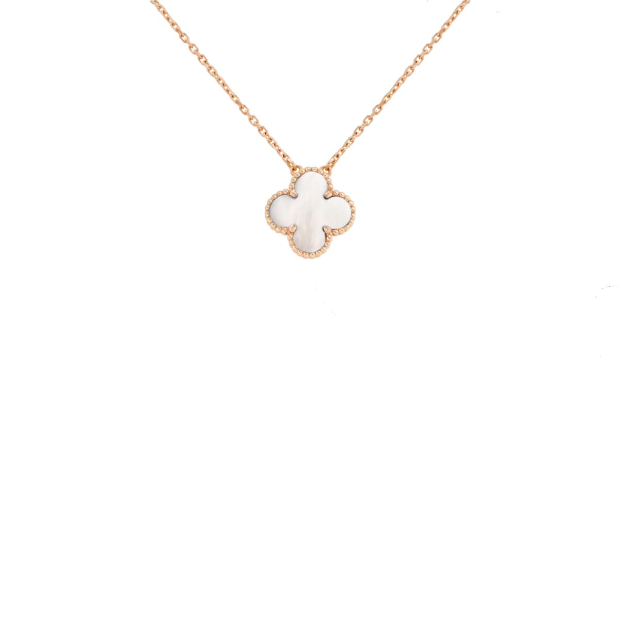 COLLAR TREBOL ROSEGOLD WHITE