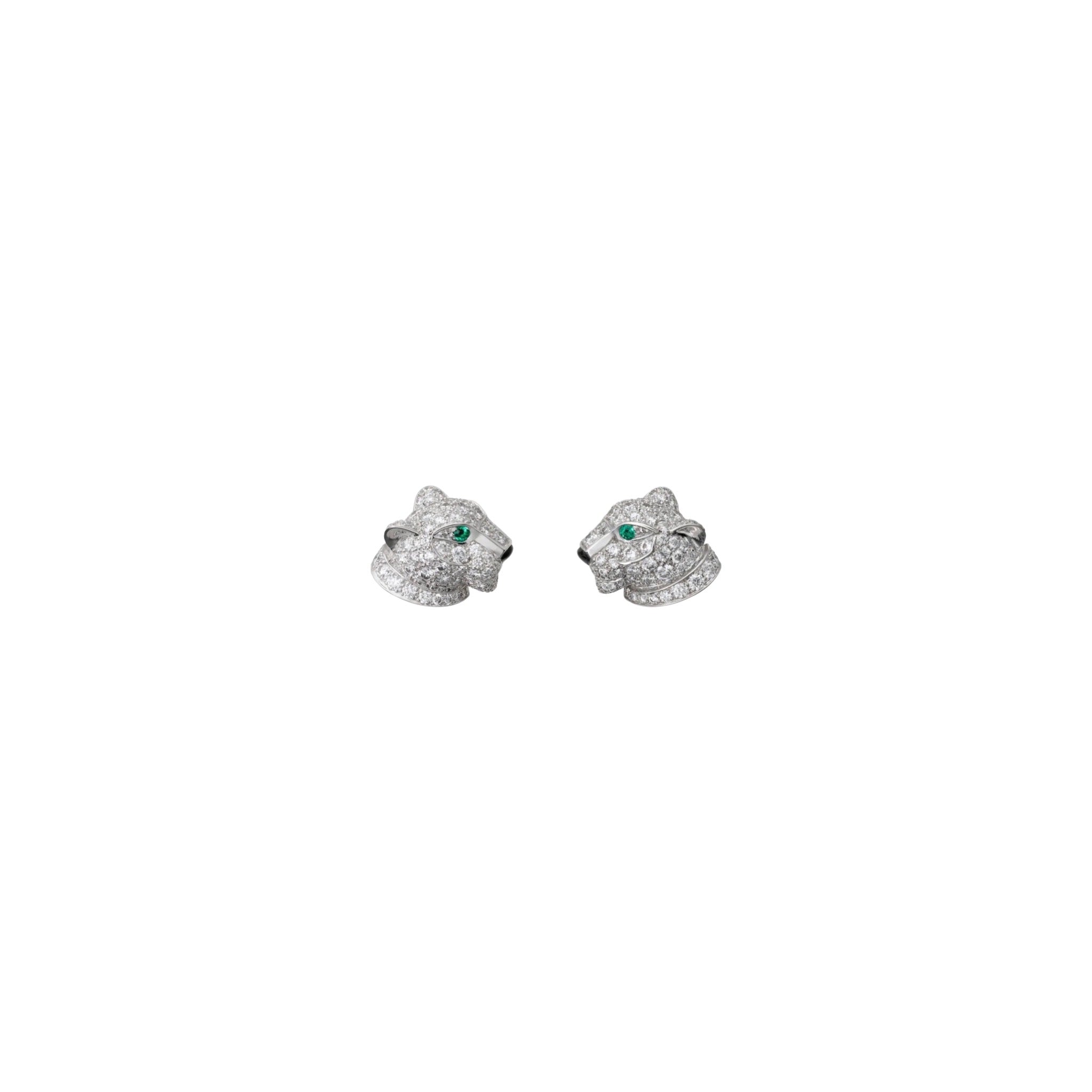 ARETES PANTHERE SILVER ZIRCONIAS