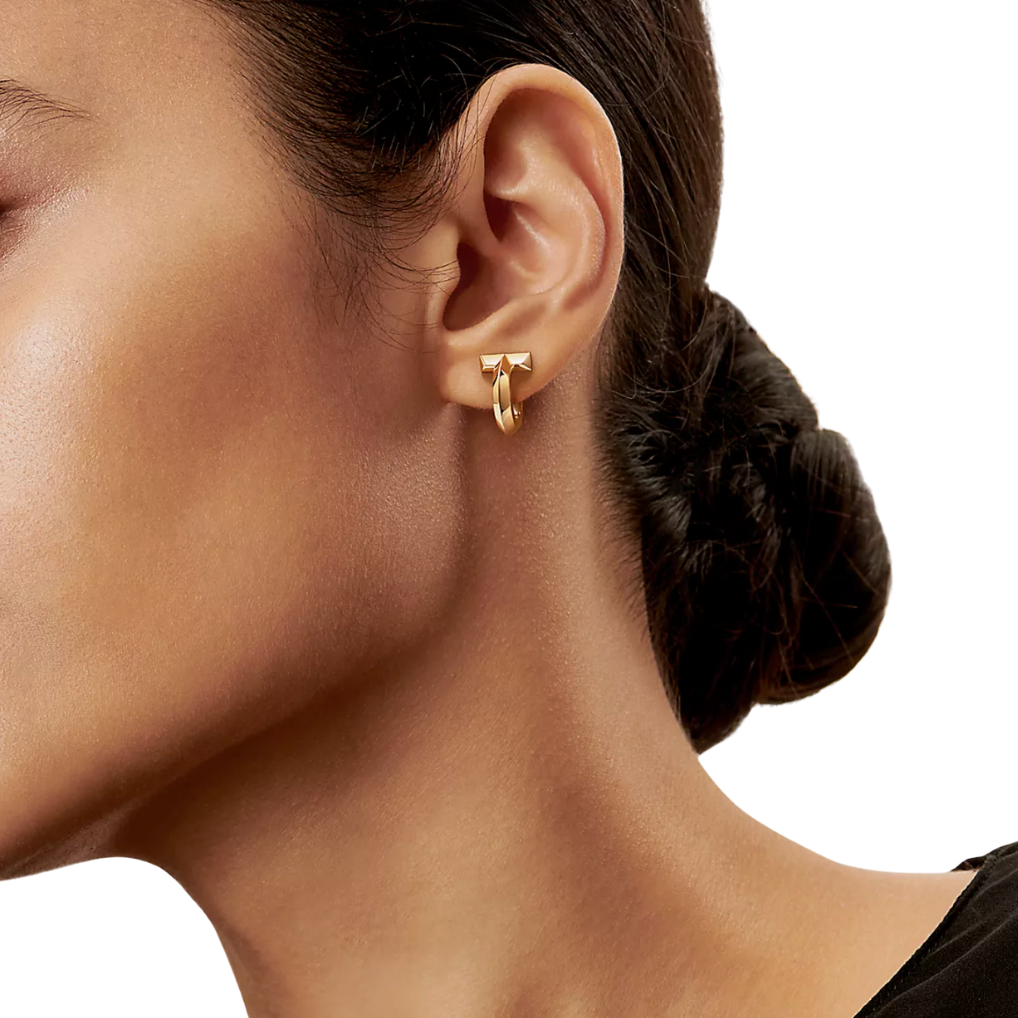 ARETES T GOLD LISO