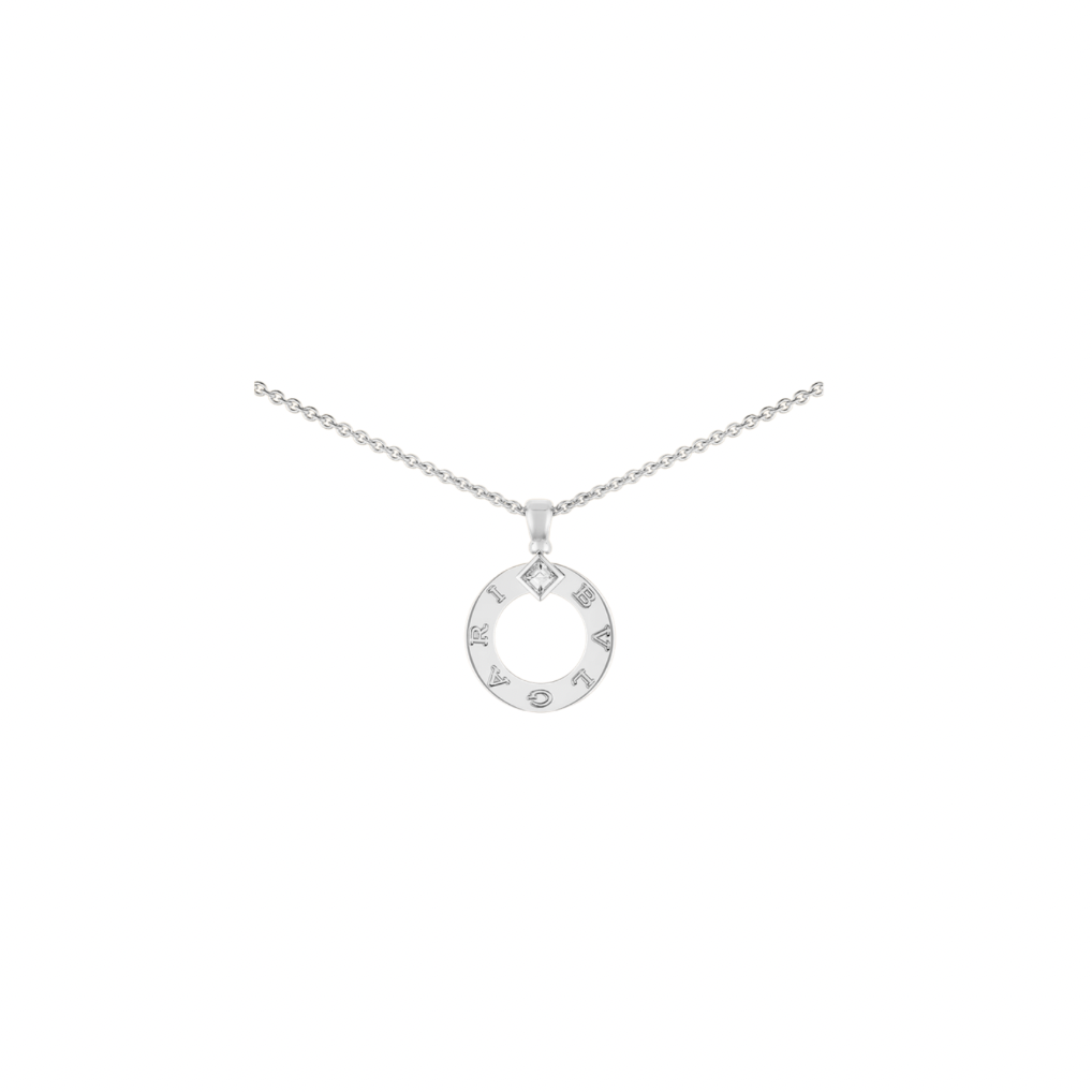 COLLAR BV SILVER GRABADO CON ZIRCONIA