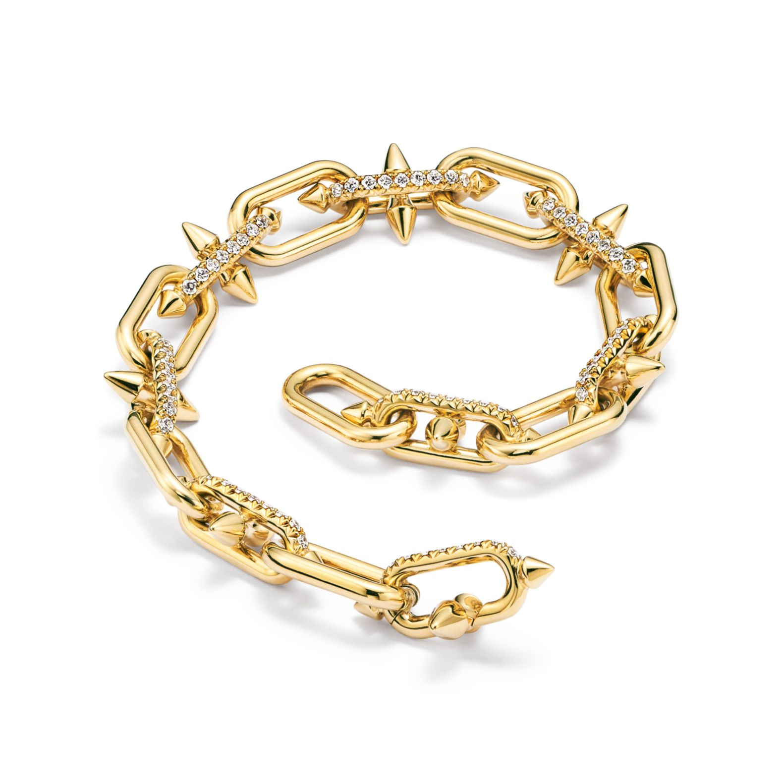 BRAZALETE TITAN GOLD ZIRCONIAS