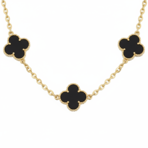COLLAR 20 TRÉBOLES GOLD BLACK
