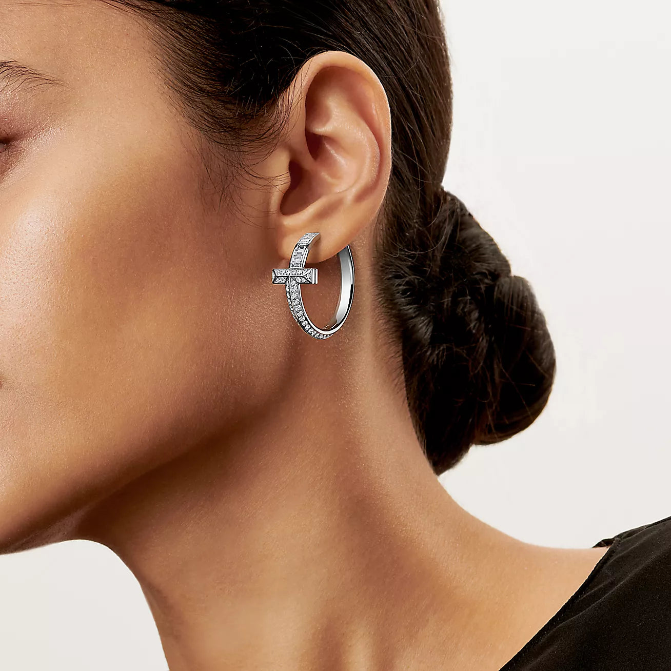 ARRACADAS T SILVER CON ZIRCONIA